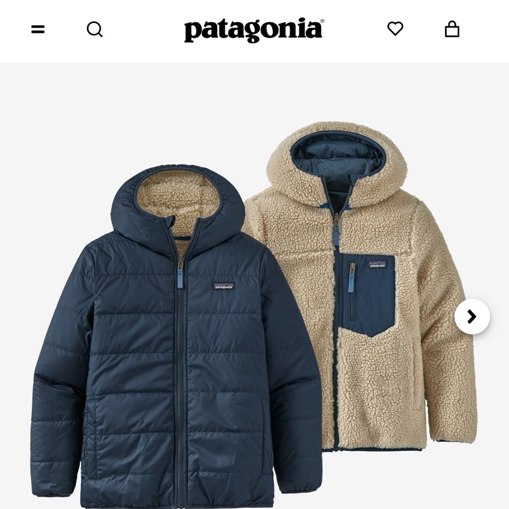 Patagonia Reversible Ready Freddy Hoodie Jacket, Kids M